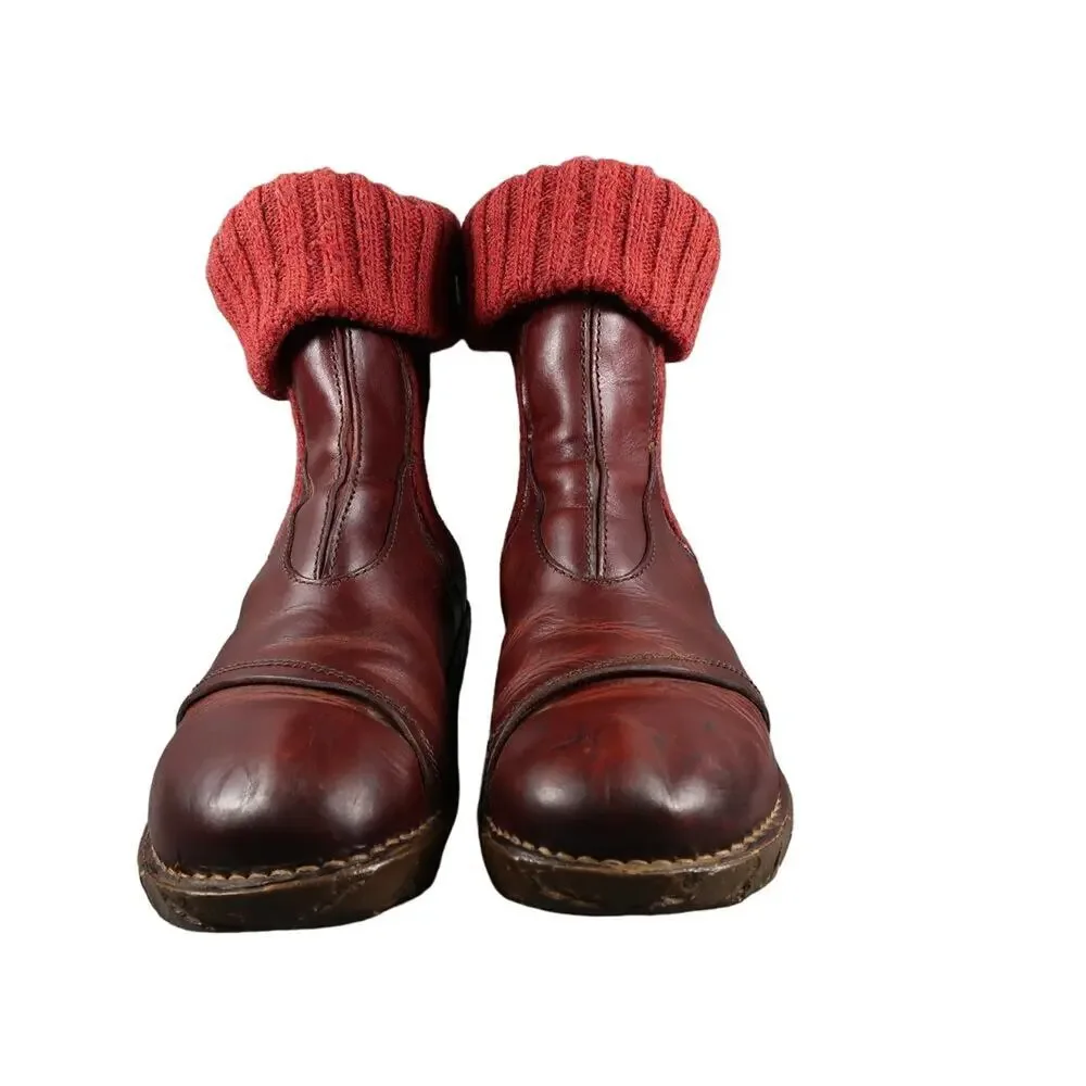 El Naturalista Shoes Womens 40 Boots Leather Knit Pull On Comfort N097 Yggdrasil